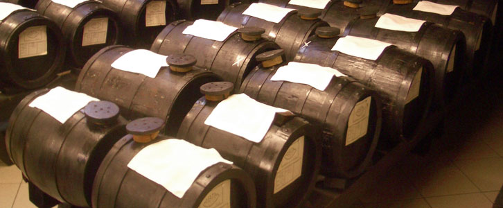 black balsamic barrels